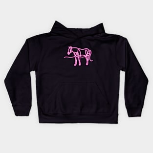 Standing Neon Horse Kids Hoodie